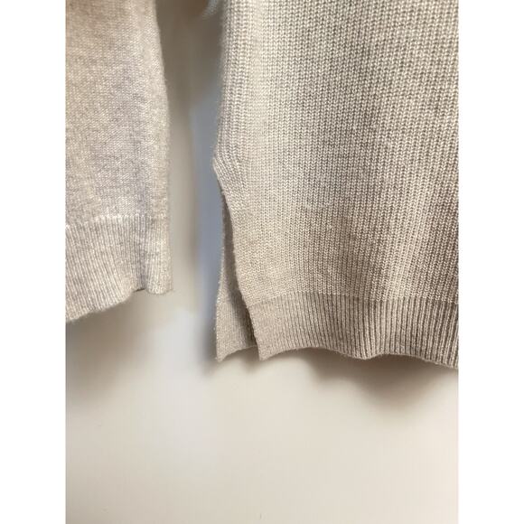 Theory Cashmere Sweater Medium Madalinda Womens Gray Cowl Long Sleeve Tunic - Picture 3 of 8